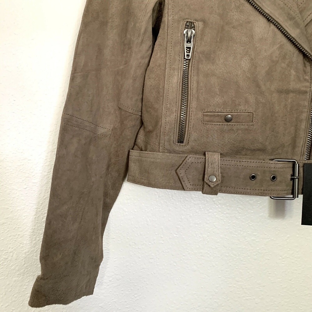 BLANKNYC Brown Suede Leather Moto Jacket - Picture 4 of 8